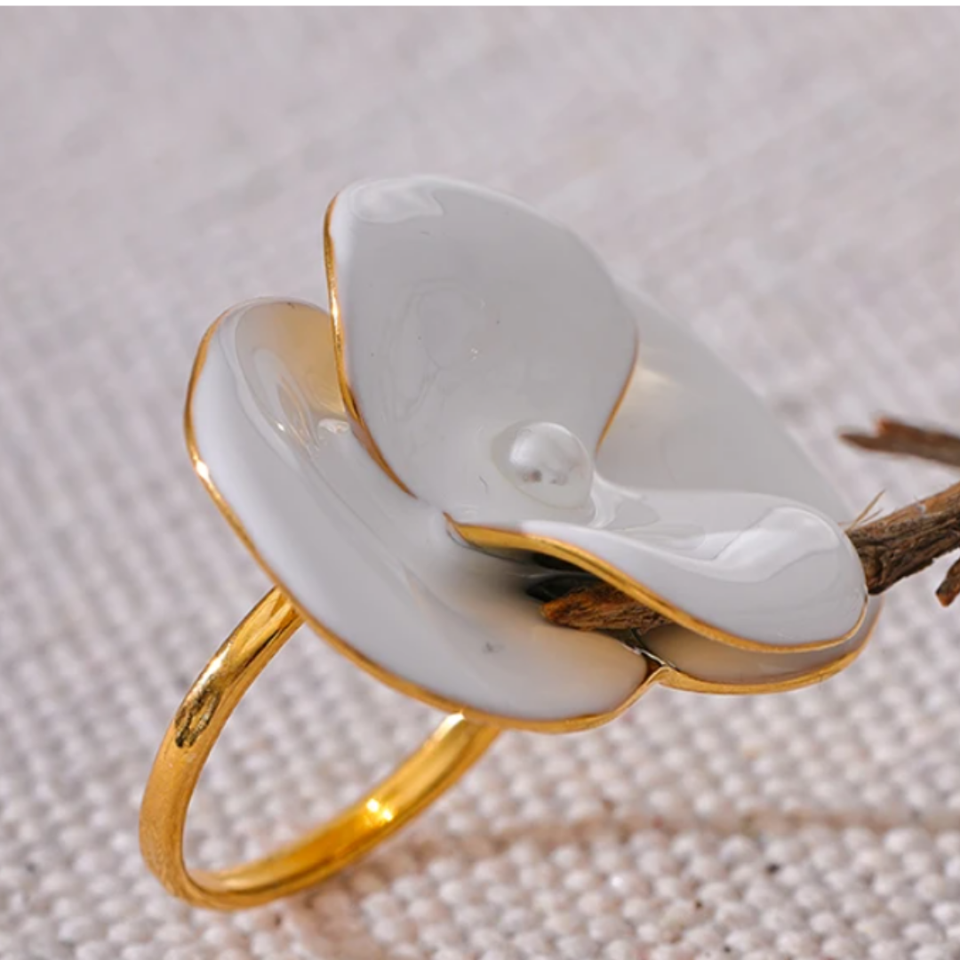 Anillo Flor Blanca