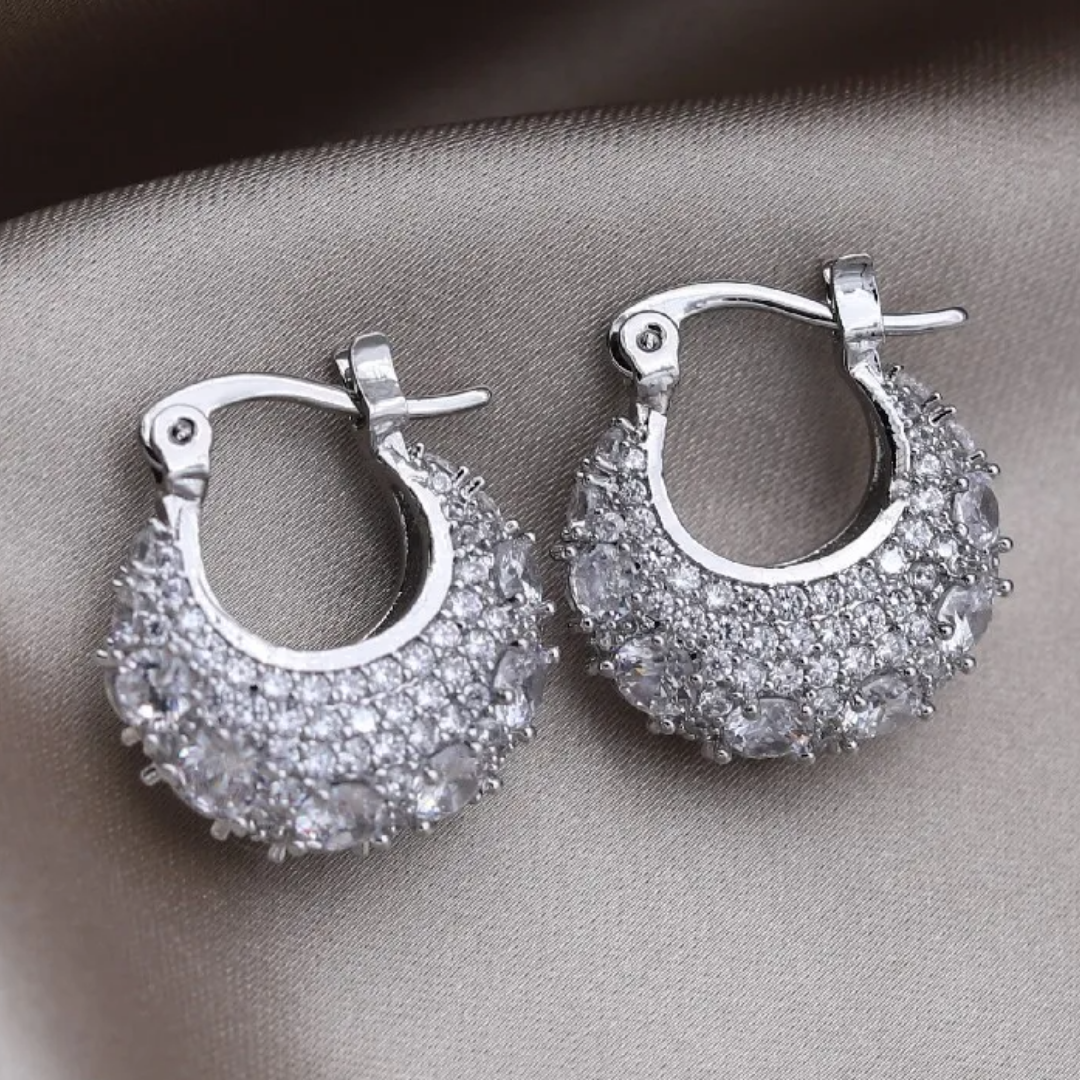 Aretes de Fiesta Plateados