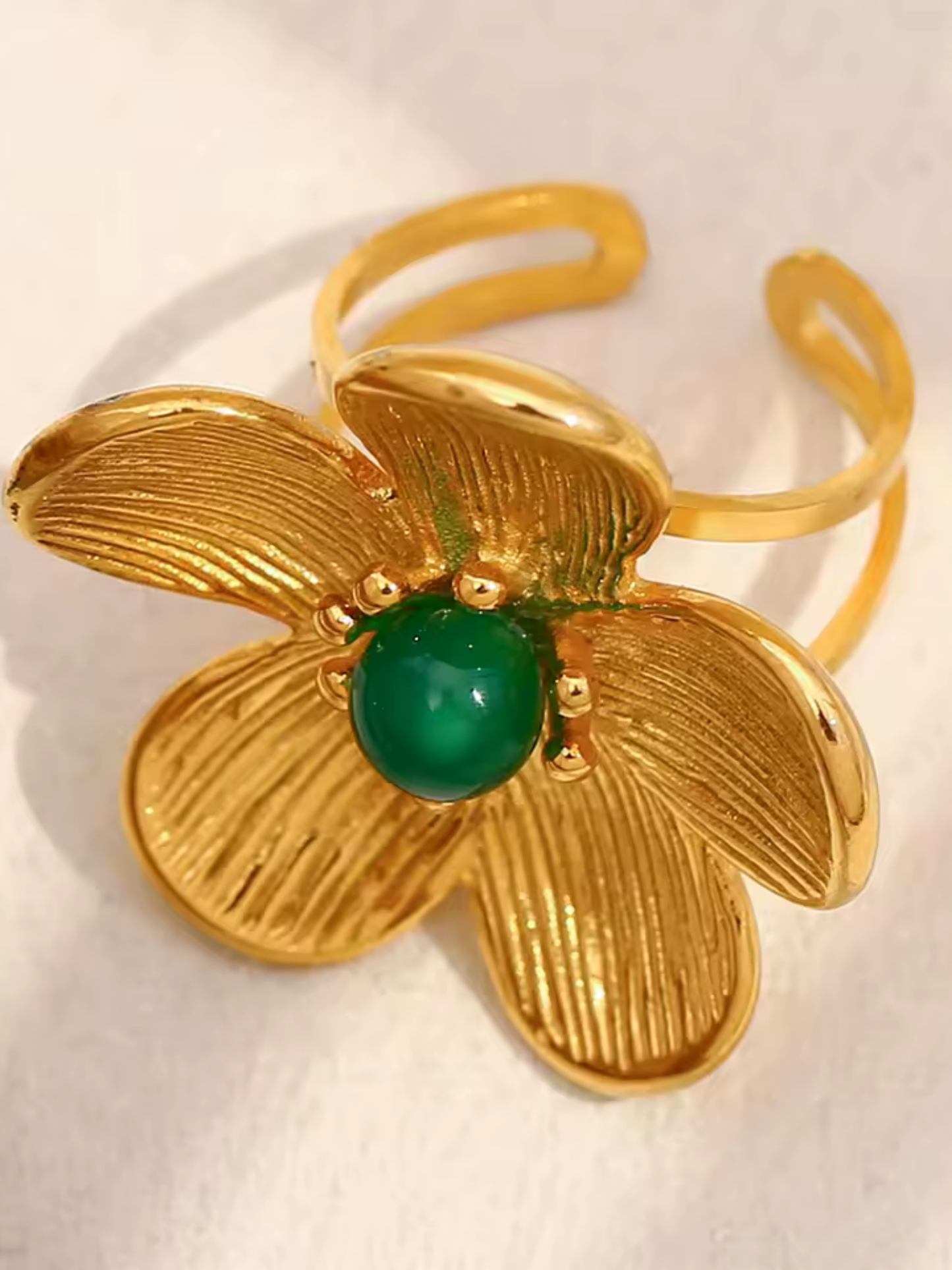 Anillo Flor Verde