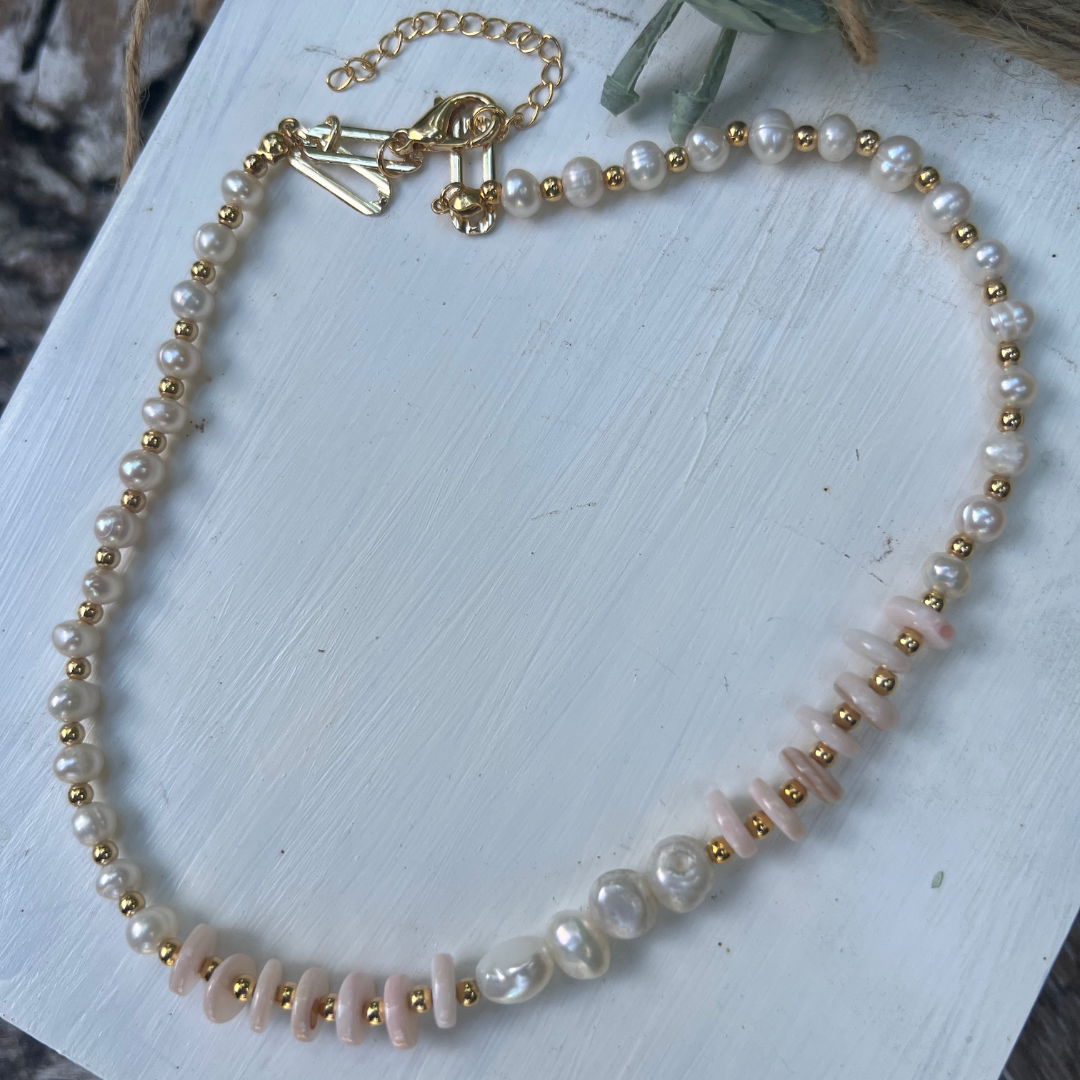 Collar Piedras Rosa/B