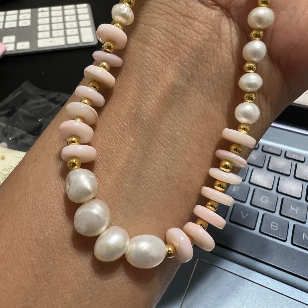 Collar Piedras Rosa/B