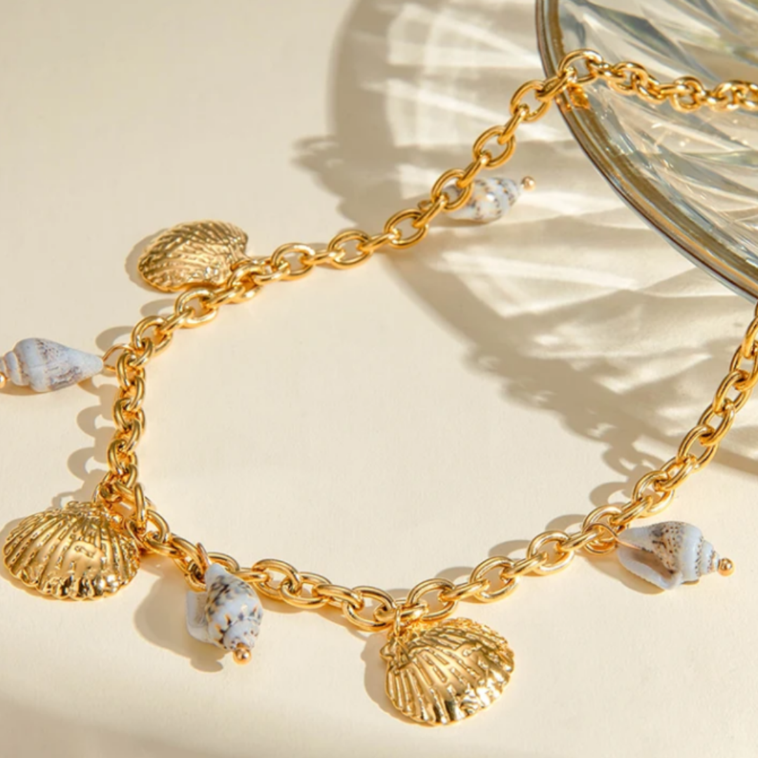 Collar tres Conchas y Caracoles