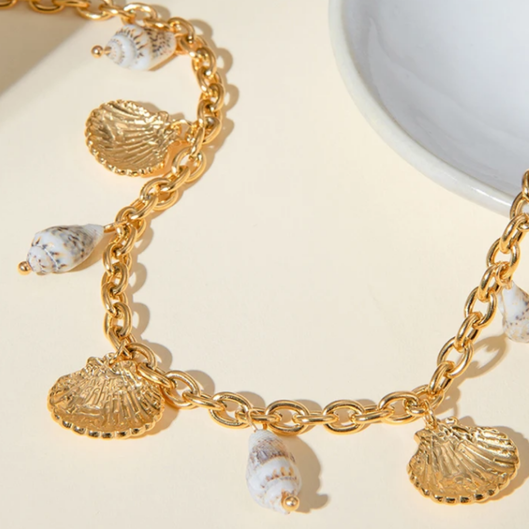 Collar tres Conchas y Caracoles