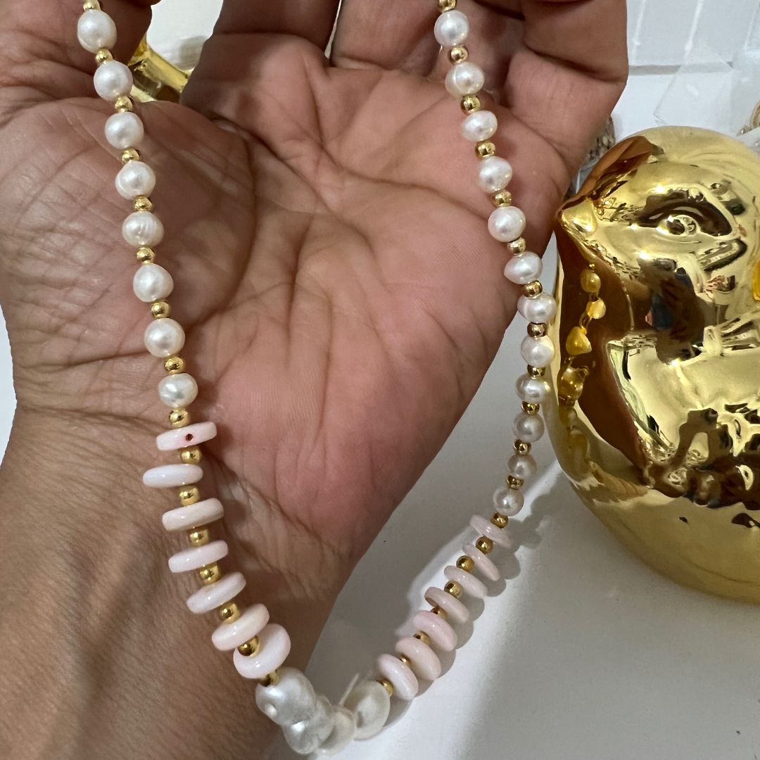 Collar Piedras Rosa/B