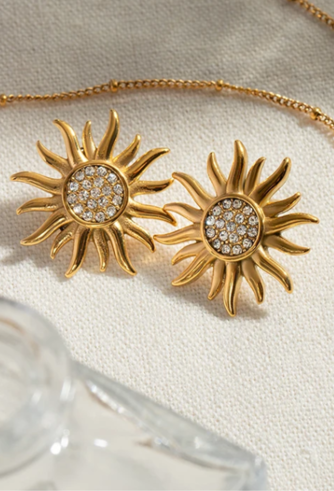 Set Cadena y Arete Flor del Sol