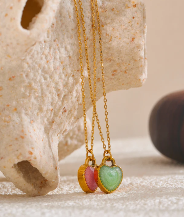 Cadena Corazones con Color