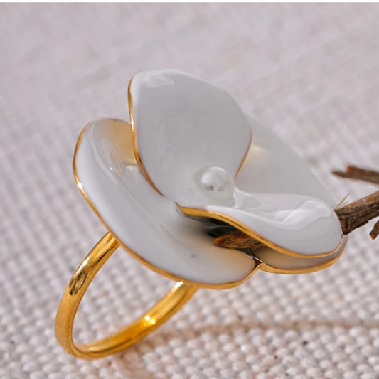 Anillo Flor Blanca