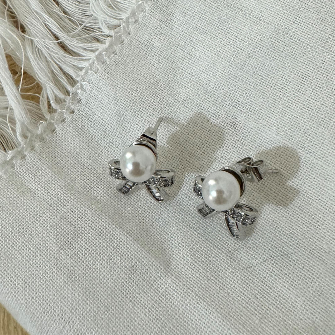 Aretes Lazo Perla