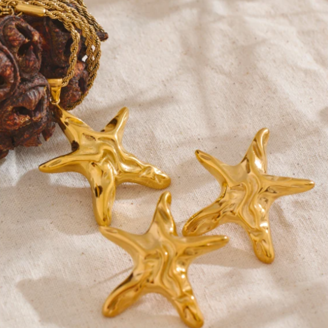 Set de Cadena y Aretes Estrella de Mar