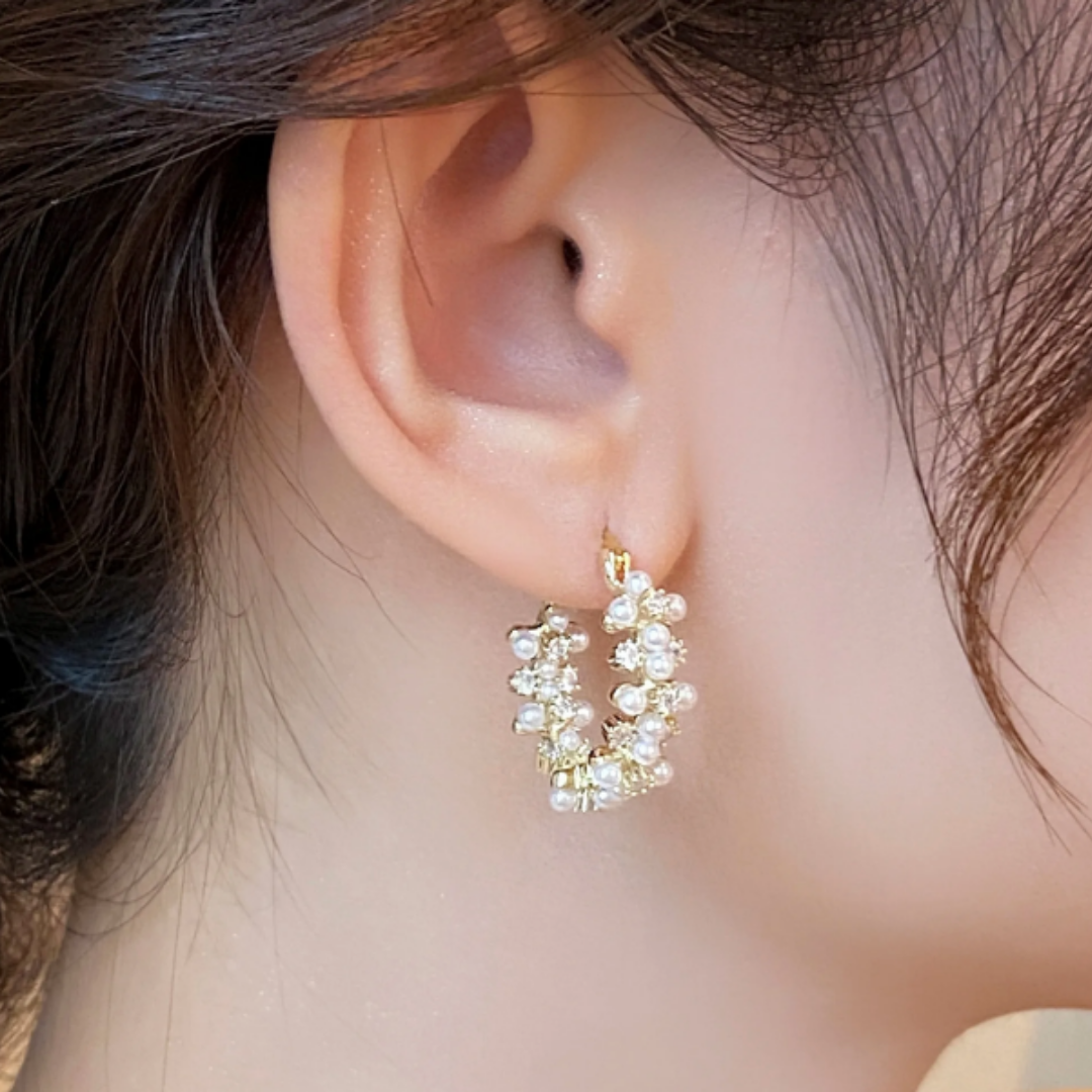 Aretes Perlados Fiestas