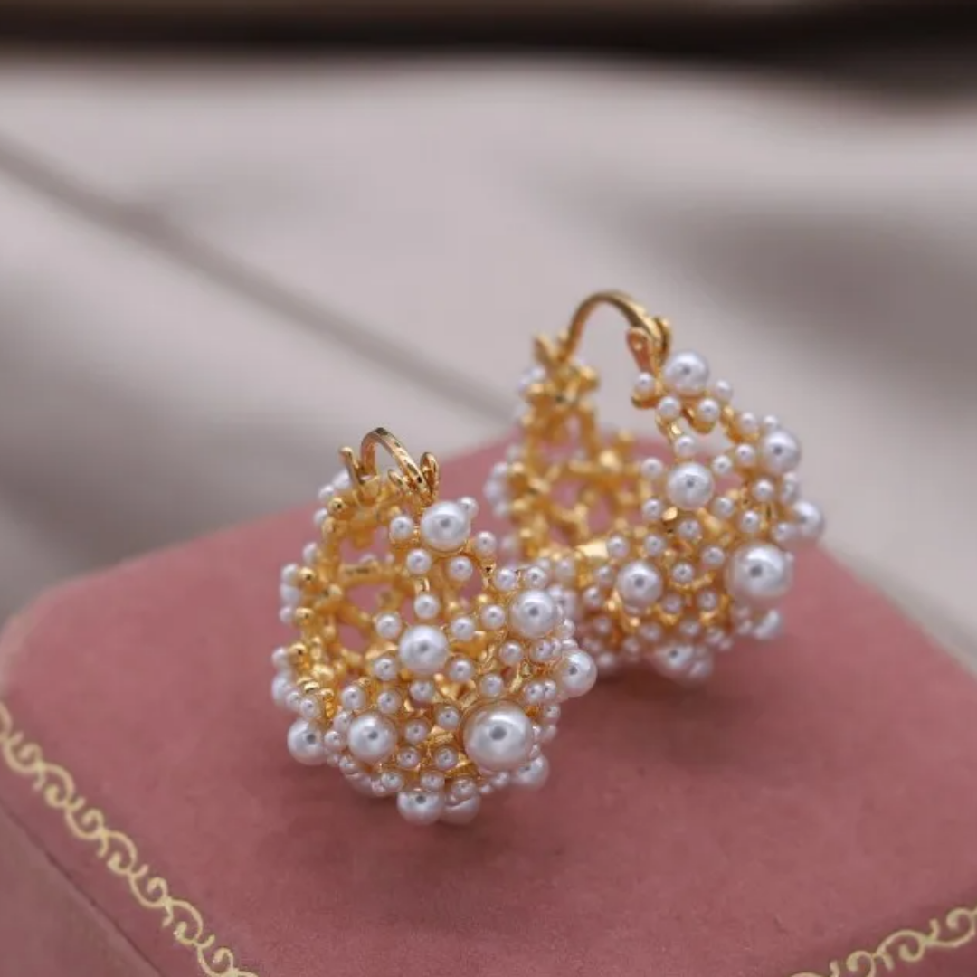 Aretes Perlados Fiestas