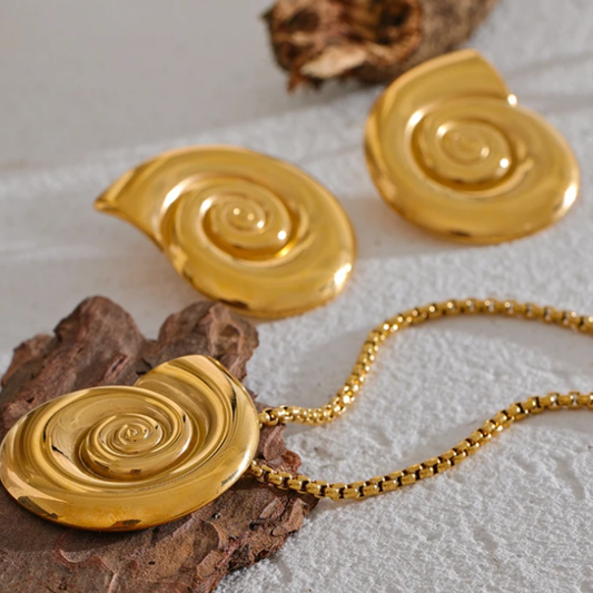 Set de Collar Caracol de concha