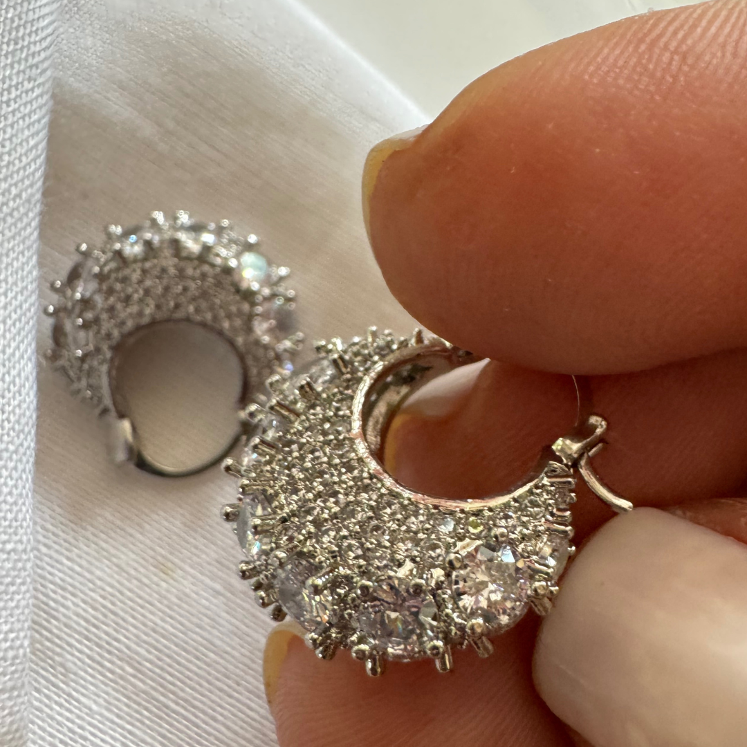 Aretes de Fiesta Plateados