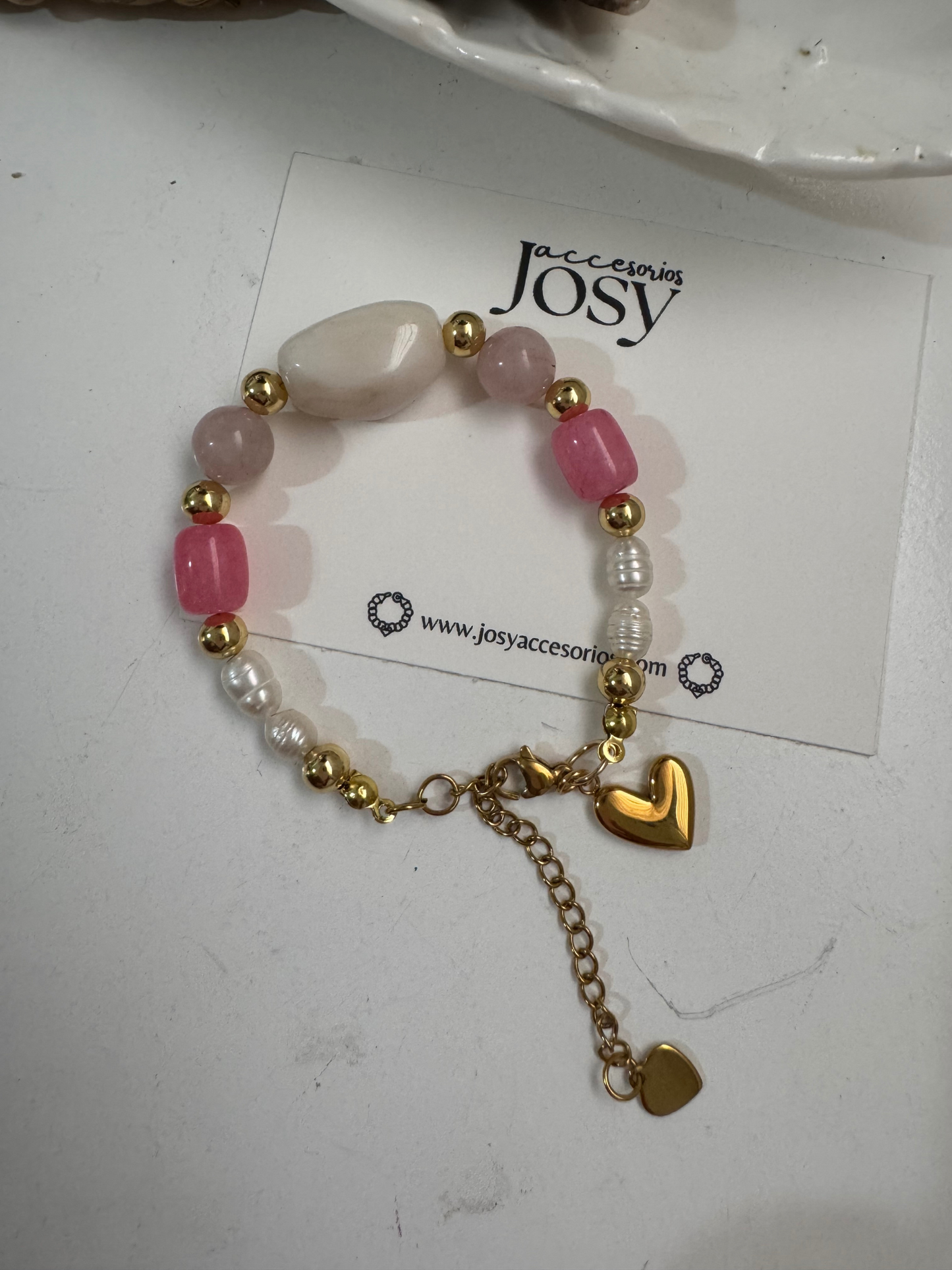 Pulsera Rosa Piedra