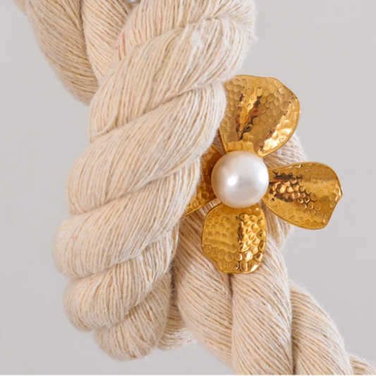 Broche Perla y Mariposa