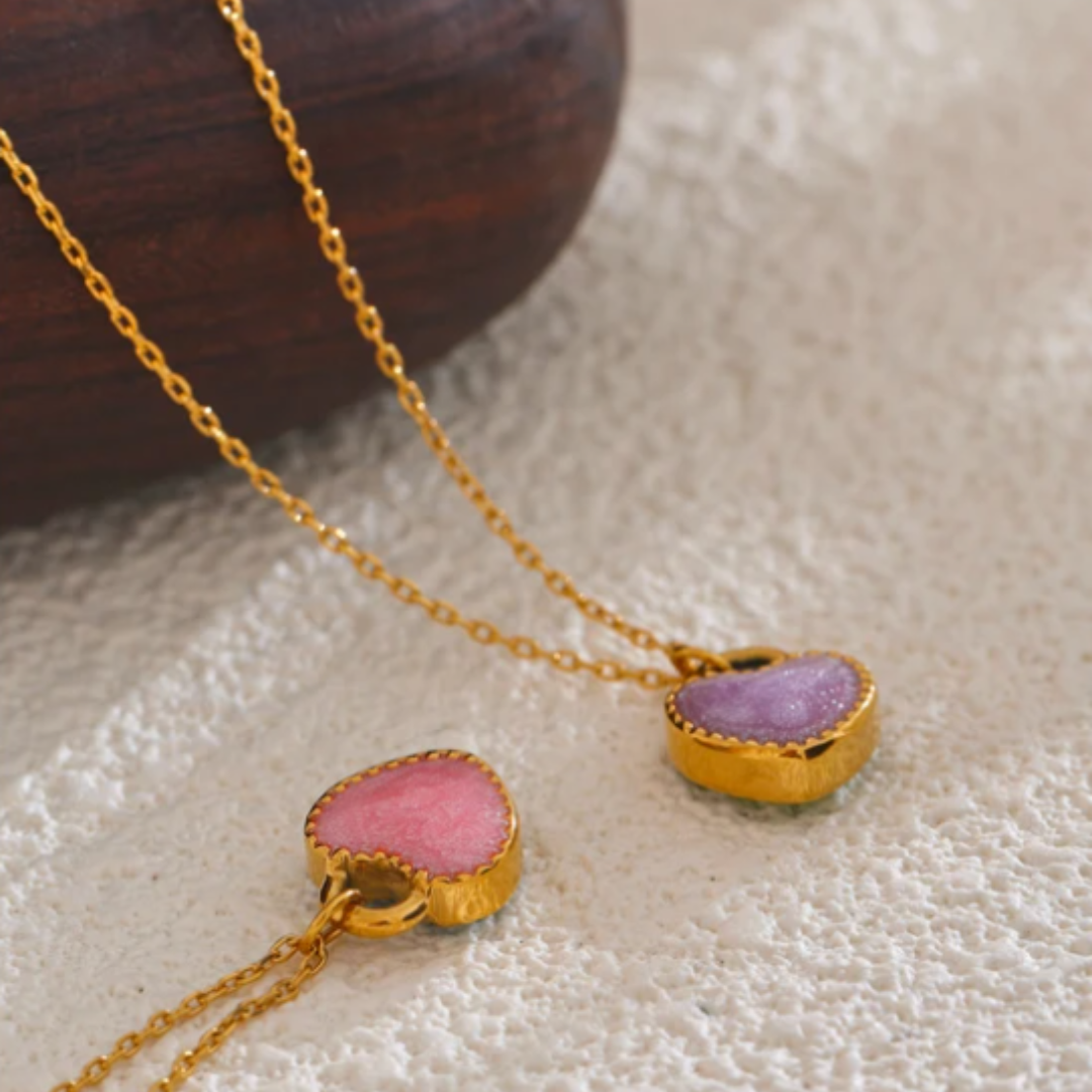 Cadena Corazones con Color