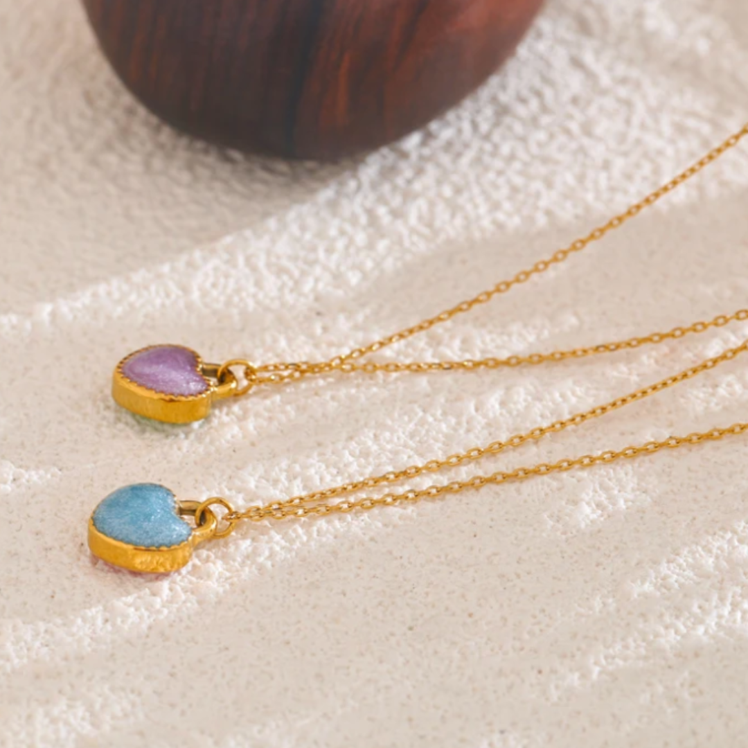Cadena Corazones con Color