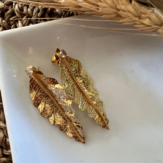 Aretes Hojas