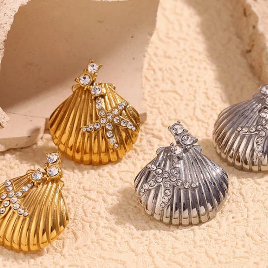 Aretes  Conhas con Piedra