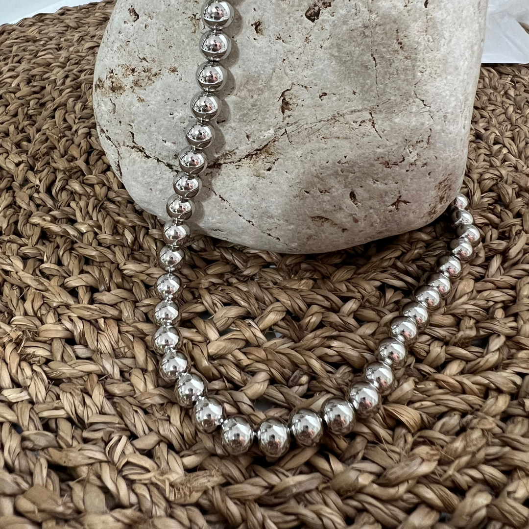 Collar Perlado plata y Oro