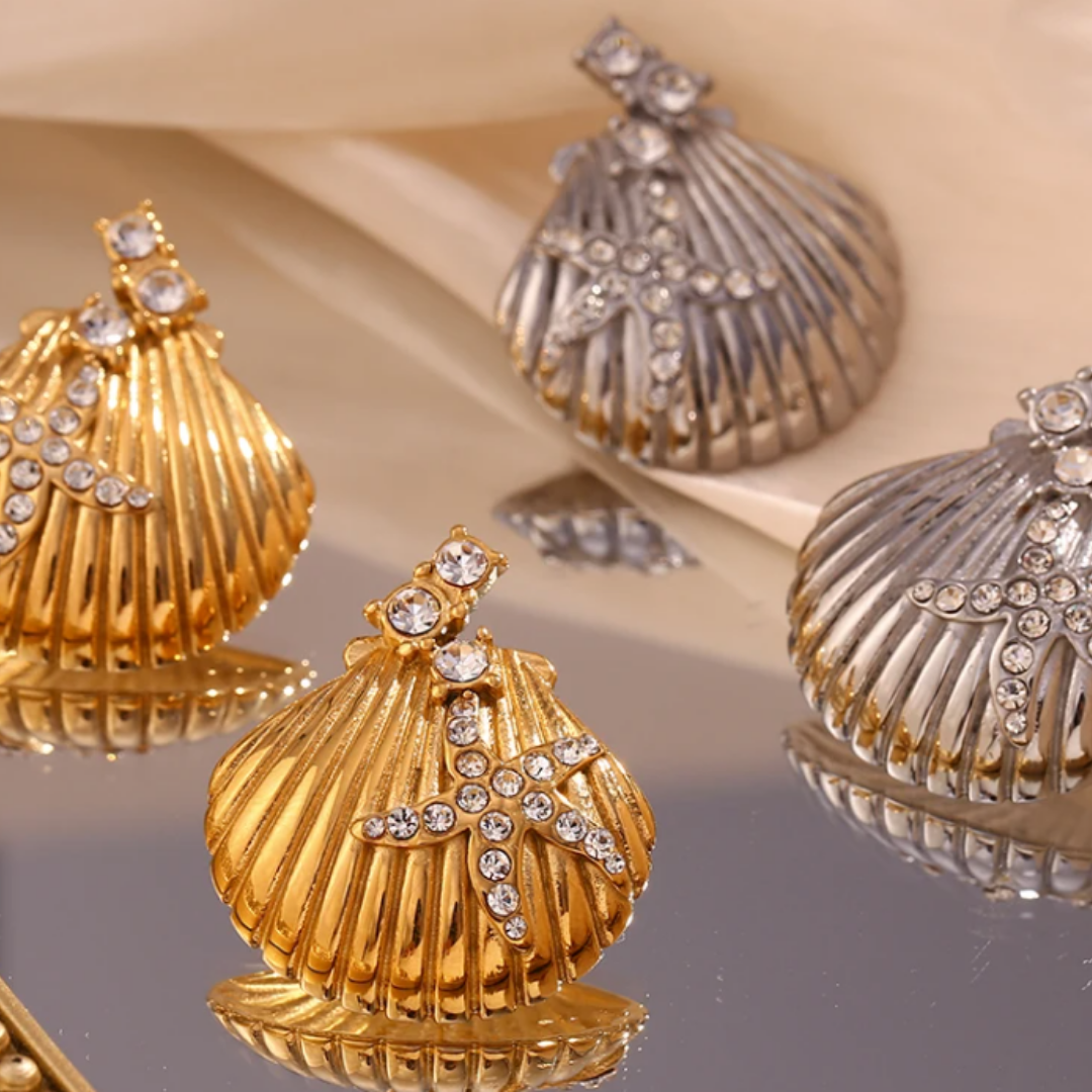 Aretes  Conhas con Piedra