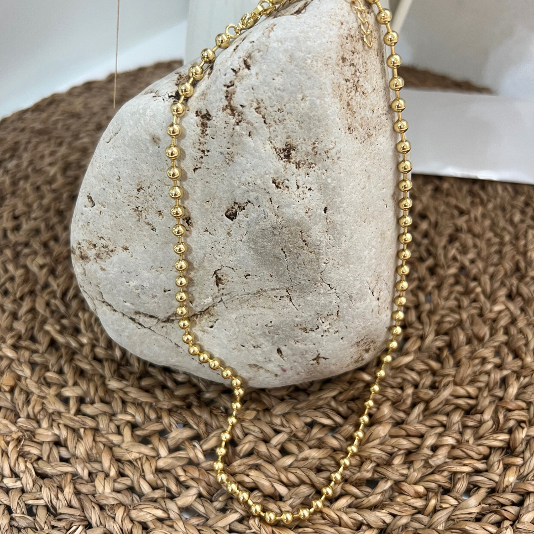 Collar Perlado plata y Oro