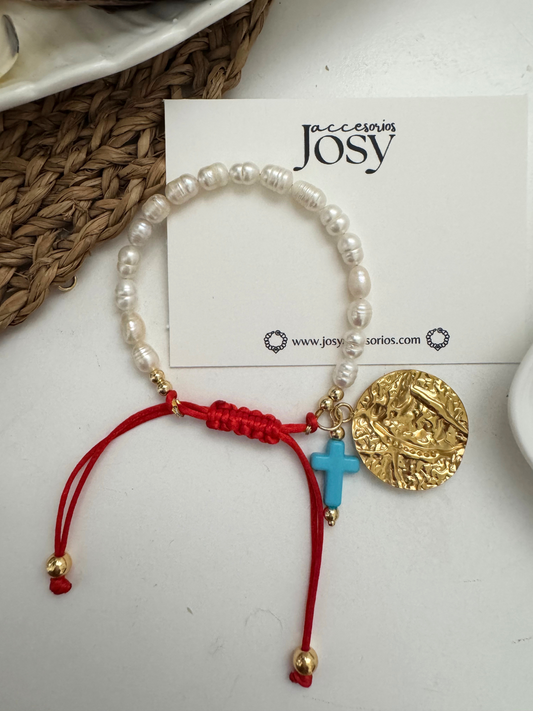 Pulsera Perla con Hilo