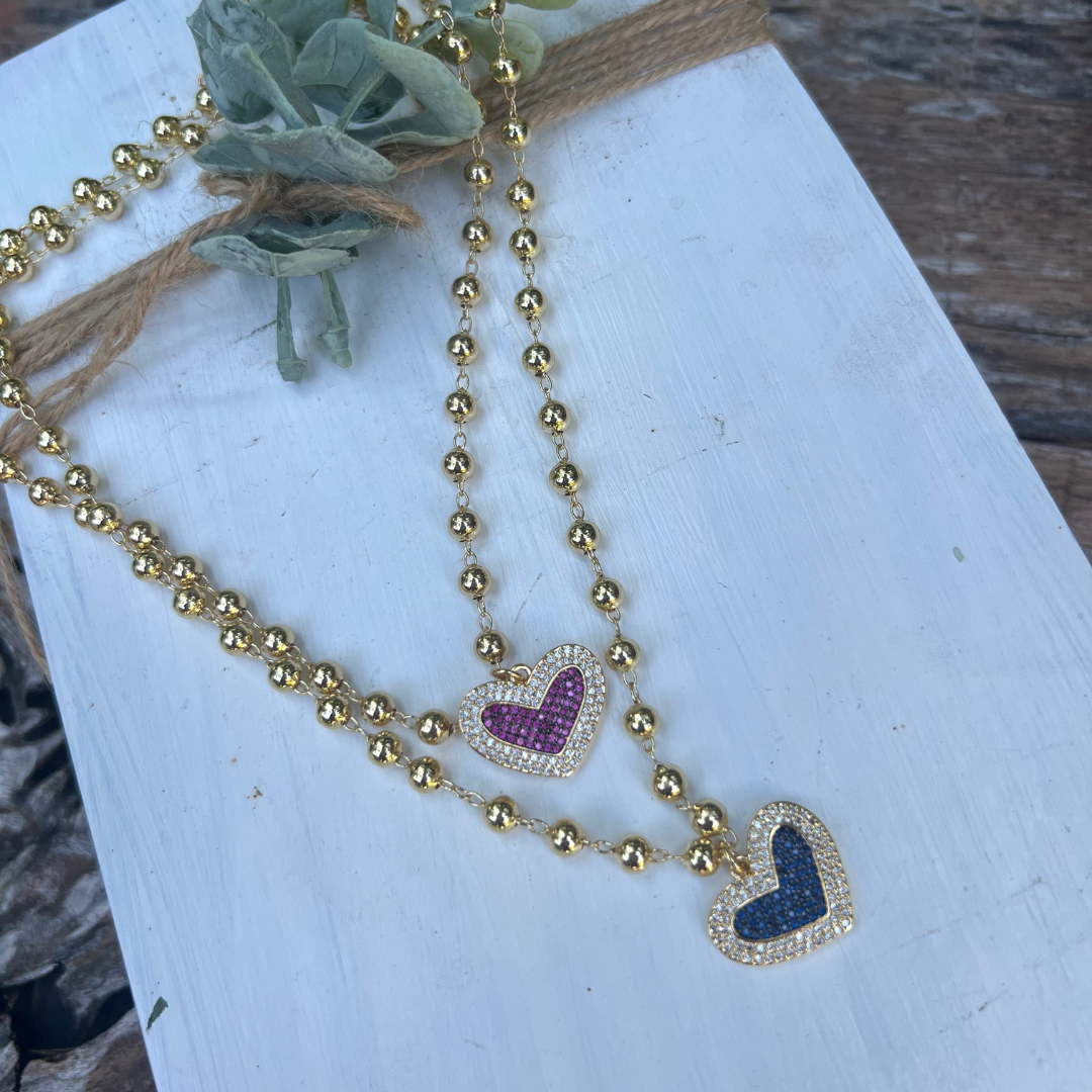 Collar Corazones