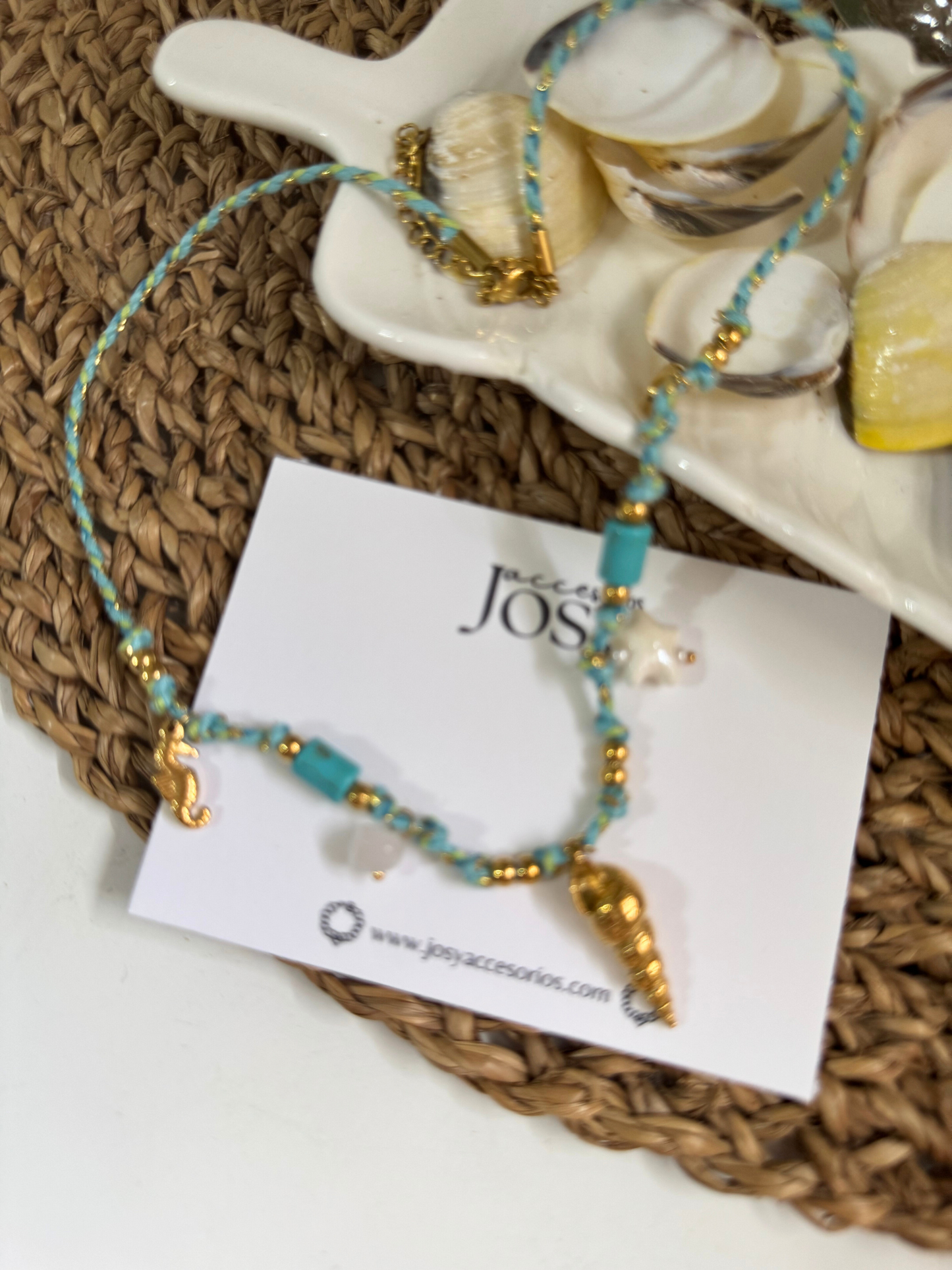 Collar de estrella de mar con concha