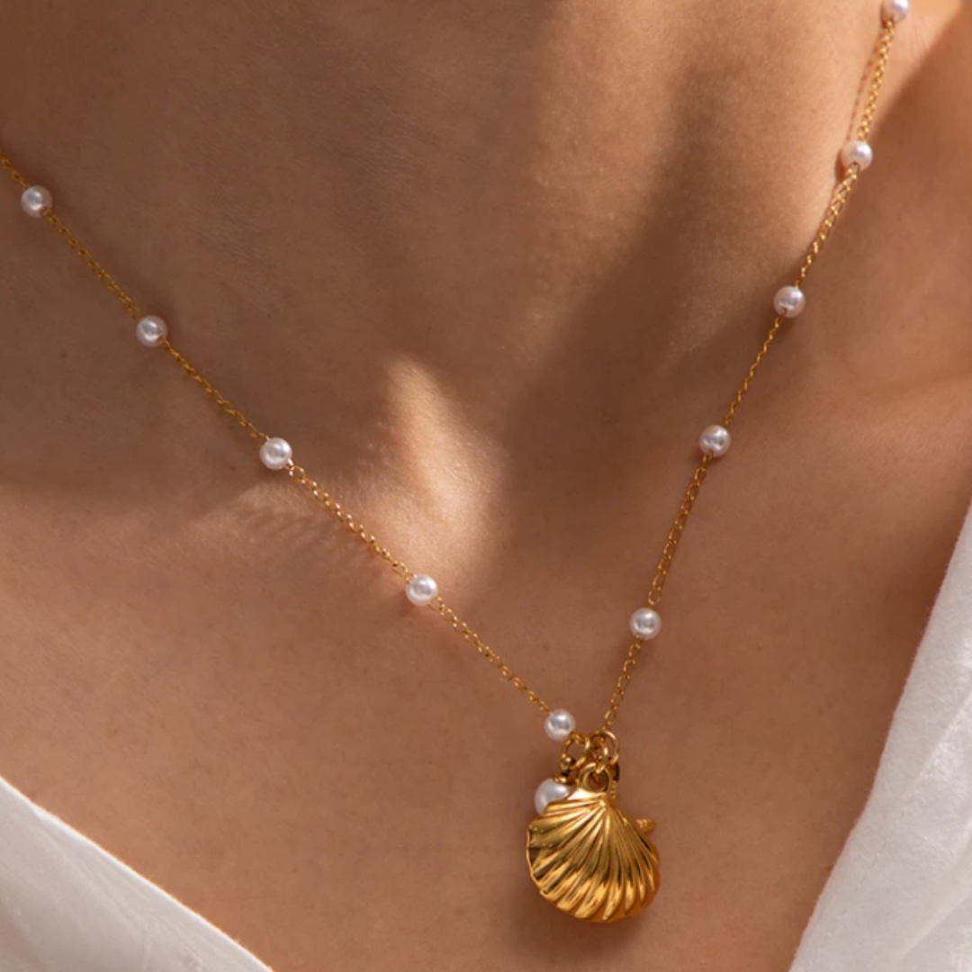 Collar Perla marina