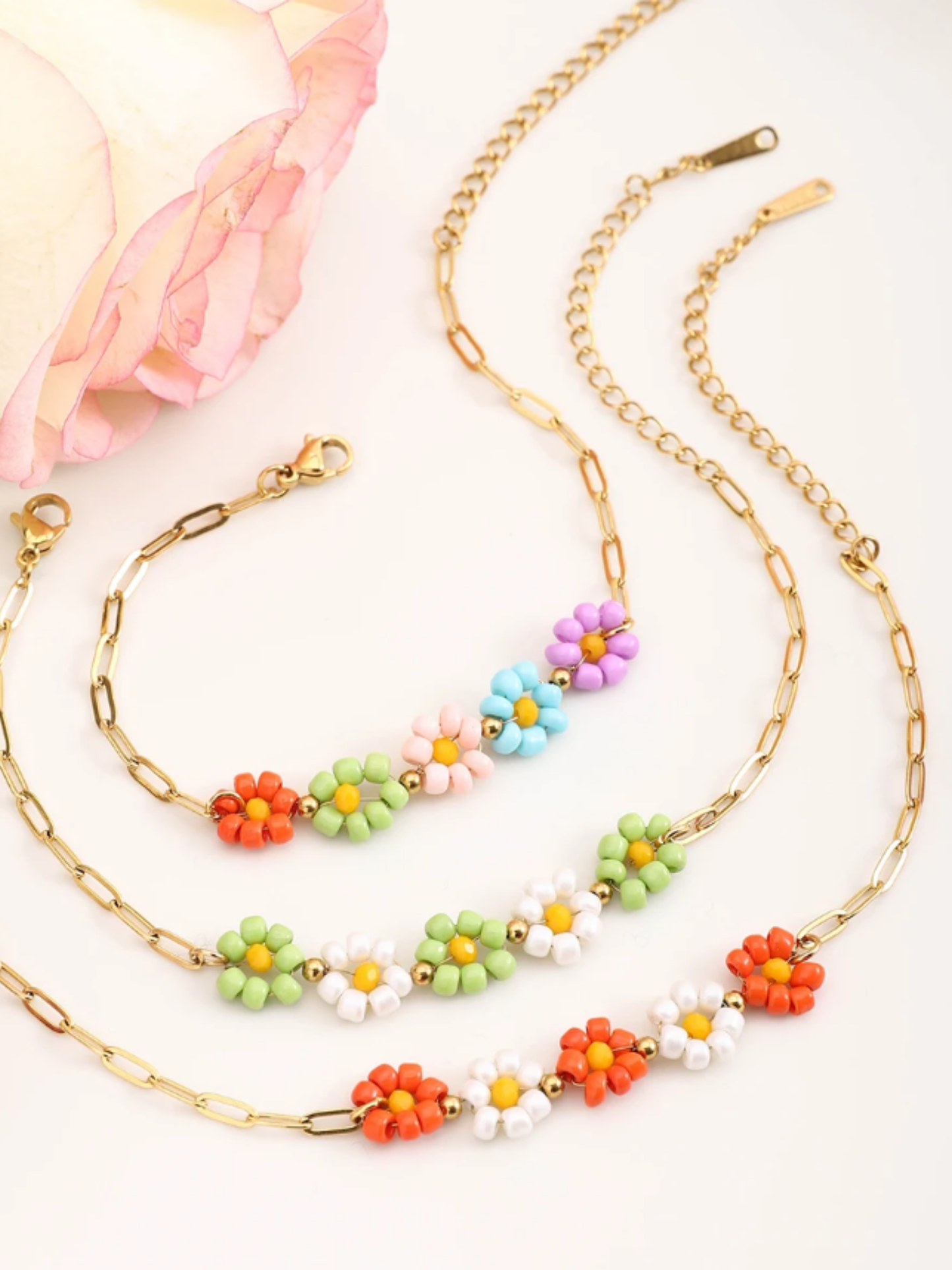 Pulsera de Flores Coloridas