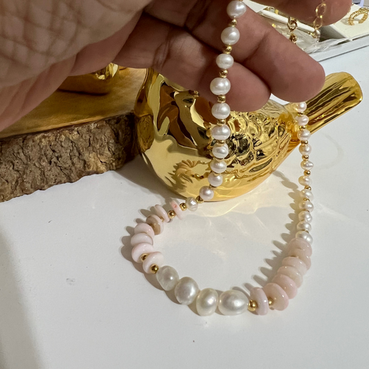 Collar Piedras Rosa/B