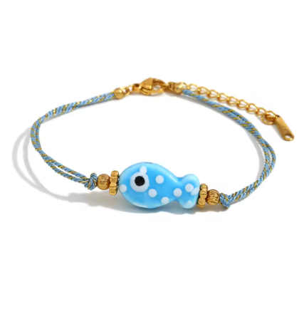 Pulsera de Pez- Puulsera de Hilo y acero