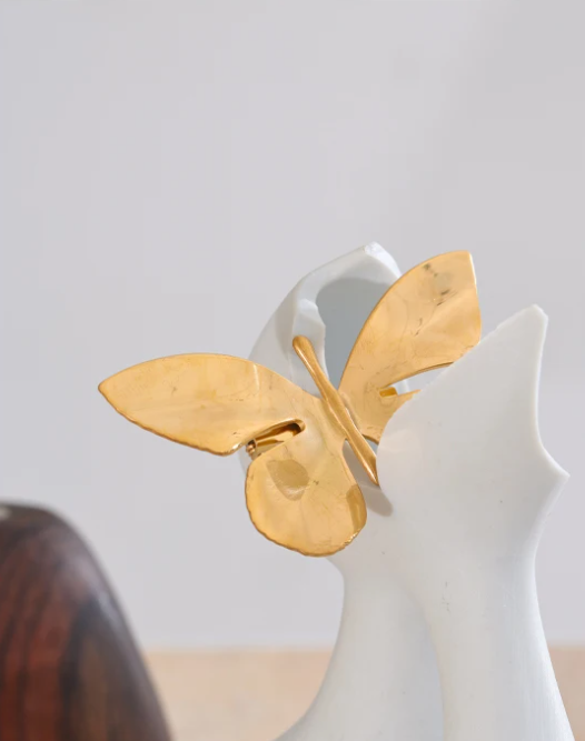 Broche Perla y Mariposa