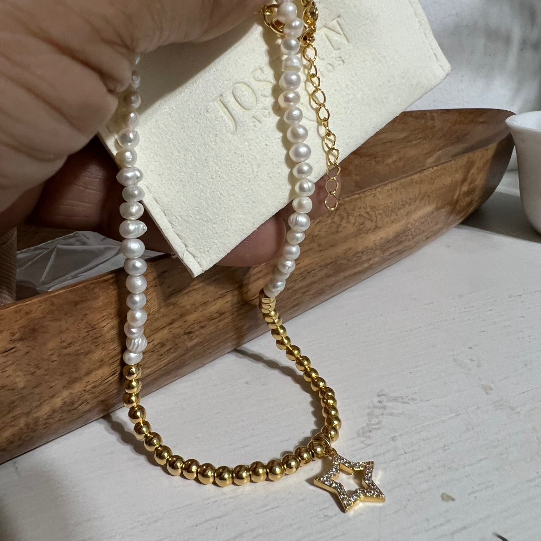 Collar Perla Dorada