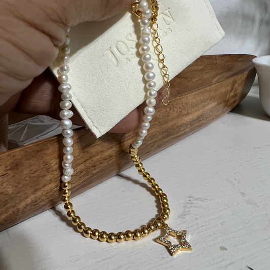 Collar Perla Dorada