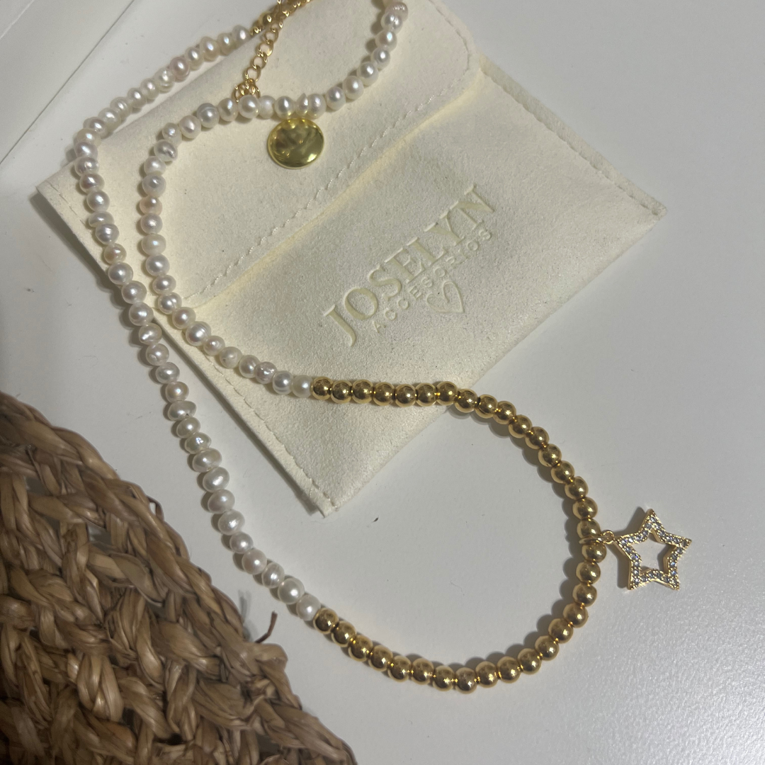 Collar Perla Dorada