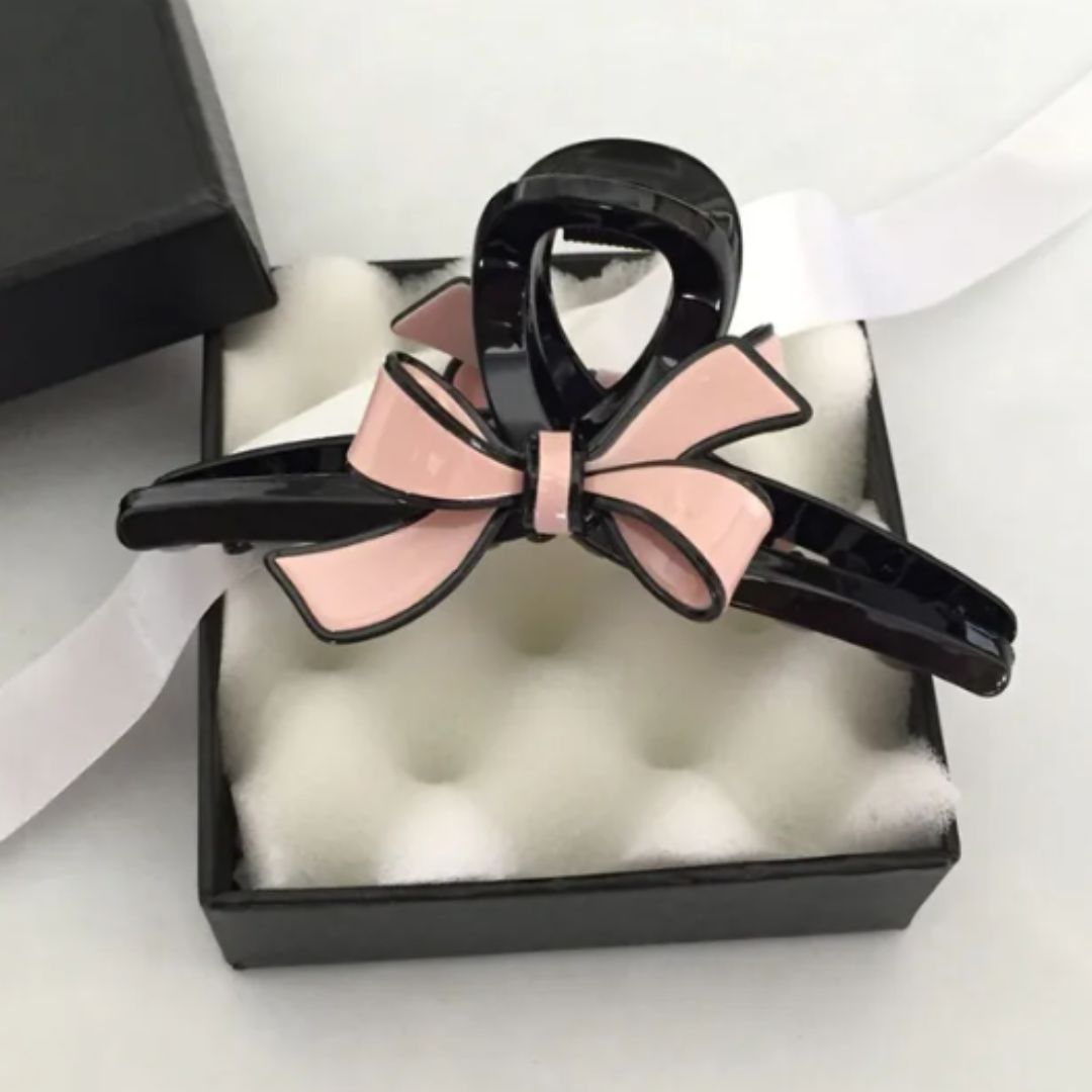 Pinza Lazo Negra Y Rosa