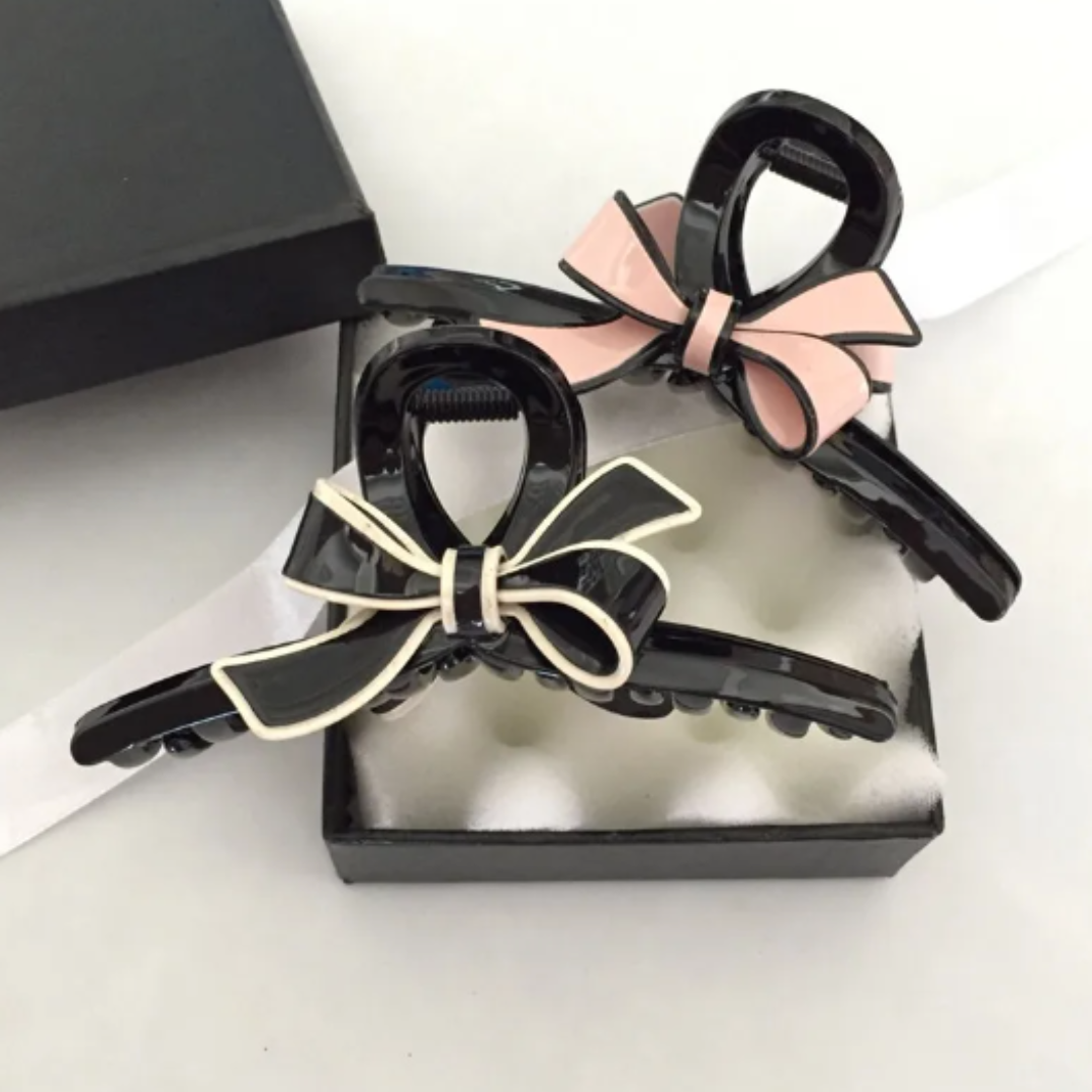 Pinza Lazo Negra Y Rosa