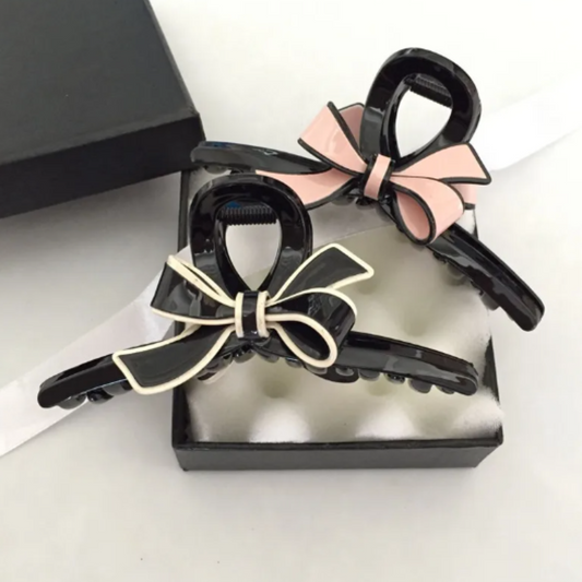 Pinza Lazo Negra Y Rosa
