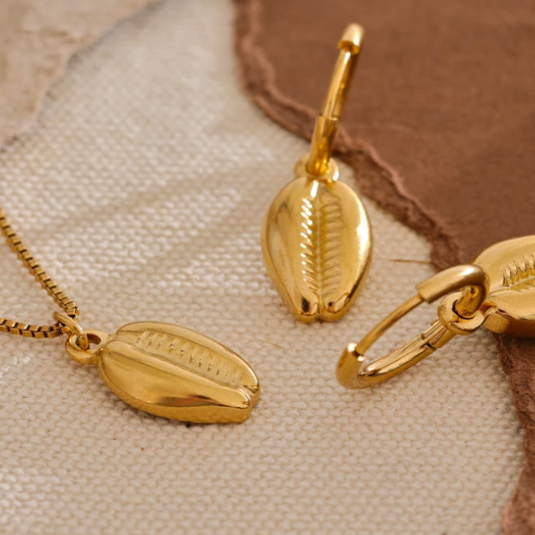 Set Cadena Aretes Dulce caracol