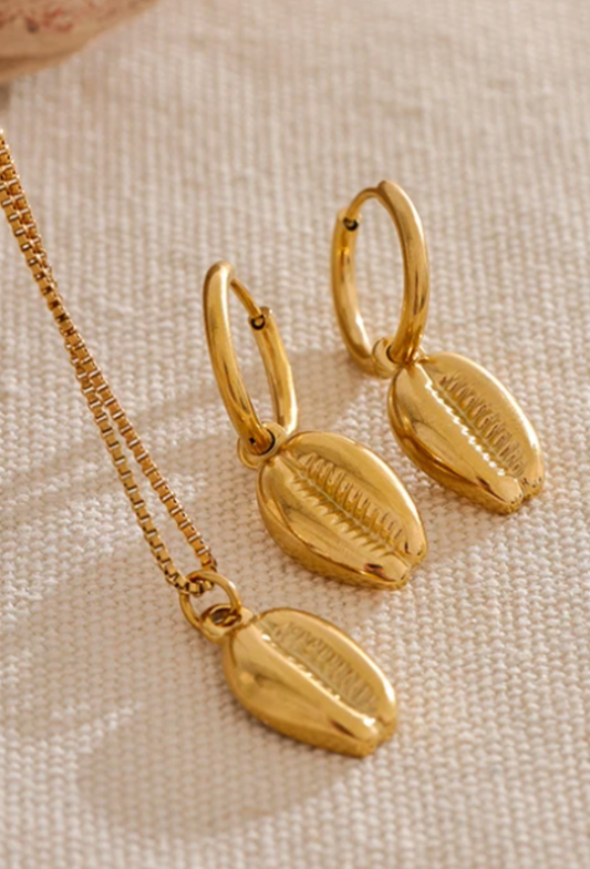 Set Cadena Aretes Dulce caracol
