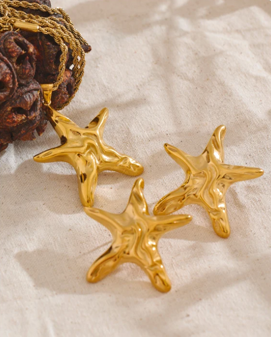 Set de Cadena y Aretes Estrella de Mar