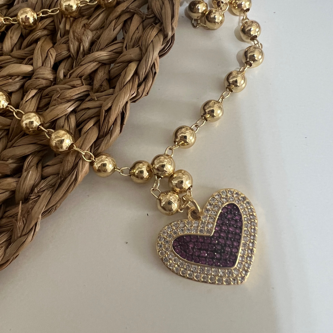 Collar Corazones